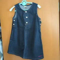 ダークブルー デニム ジャンパースカート