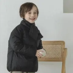 マフラー付き 中綿ノーカラーブルゾン ペアマノン ジャケット・アウター