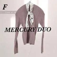 MERCURY DUO スカーフ付ロングスリーブタートルニット