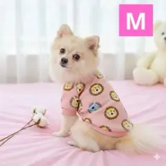 M 犬服　わんちゃん　冬服　長袖　あったか　フリース　部屋着　洗い替え　ピンク