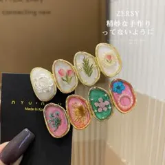 花と植物デザインのヘアピン