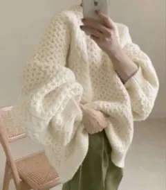 select moca by son オーバーサイズハニ カムニット