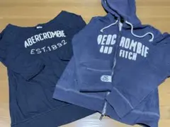 【NY本店正規店で購入】アバクロ　フルジップアップパーカー➕7部袖Tシャツ