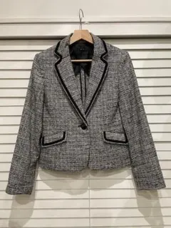 a.v.v ツイードジャケット Mサイズ グレー ブラック 上品 美シルエット