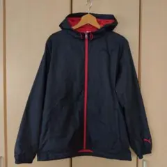 プーマ 裏起毛 ナイロンパーカー ジャンパー ブラック Oサイズ