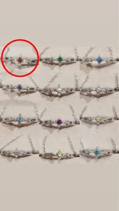 完売品 SASSY ANGLE BIRTH STONE RING ガーネット