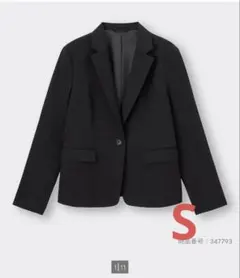 《美品》ジーユー　ウォッシャブルテーラードジャケット（ブラック）