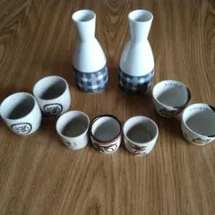 徳利２個＋お猪口 ぐい呑み 8個セット 酒器 陶器
