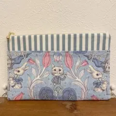 ジョリーフルール ショータイム 猫柄 マスクケース 通帳ケース ハンドメイド