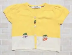 美品　ファミリア　familiar　半袖　カーディガン　80