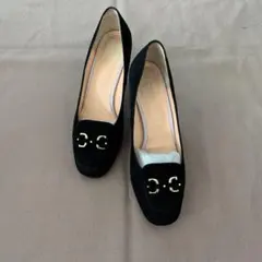 Odette e Odile ブラックシューズ6㎝ヒール　24.5
