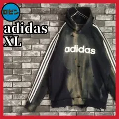 adidas 襤褸 鬼フェード 三本線 裏起毛 BORO sweat hood