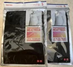 ユニクロ　UNIQLO ヒートテック　Uネック　半袖　レディース　S 2枚　黒