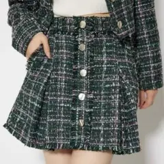 rienda Aラインツイードスコートショートパンツ