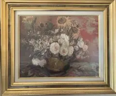 美品】ルノアール 絵画 「花瓶の黄金の菊」 - メルカリ