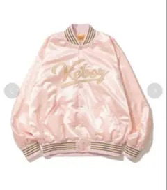 KEBOZ SATIN VARSITY JACKET ピンク スタジャン Lのサムネイル