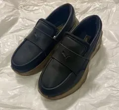 PUMA LOAFYR ブラック＆ブラウン 厚底　ローファー　23.5㎝