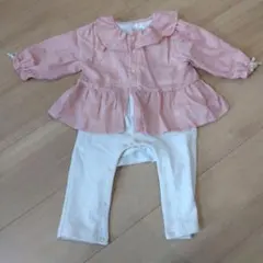 Petit main フリル付きロンパース 80サイズ