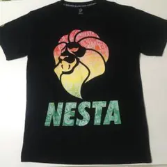 ２０日までセール　NESTAの半袖シャツ　ビッグロゴ　希少　ライオン柄のサムネイル