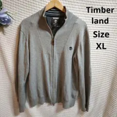 【オシャレ☆Timberland】グレー　ブランドロゴ　ジップ　サイズXLのサムネイル