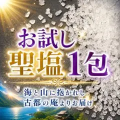 仙人の森塩 100g 天然塩 平釜 富山湾海洋深層水 - メルカリ