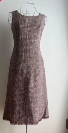 ツイード風Aラインドレス