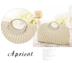 即日発送 クラッチバッグ 結婚式 プリーツ ベージュ アプリコット プリーツ