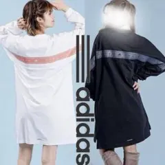 adidas アディダス　ロンt ワンピース　XL ロングＴシャツ