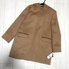 新品 persodea ノーカラーコート キャメル ブラウン 大きいサイズ 3L