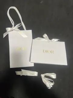 Dior ホワイト 紙袋 リボンセット