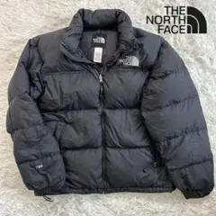 ノースフェイス ダウンジャケット M相当 700フィル 黒 フード収納可能