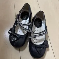 Princess Rose ブラックフォーマルシューズ 19.0cm