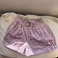 ピンク コーデュロイハーフパンツ M