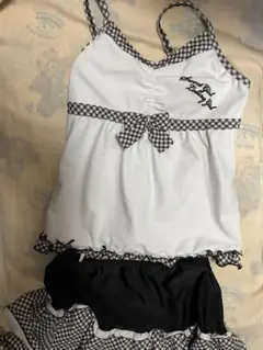 女の子用セパレート水着 ギンガムチェック