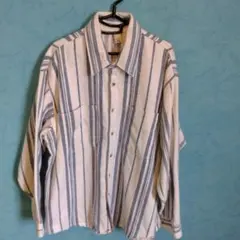 80s usa製 セントジョンズベイ BIGMAC ストライプネルシャツ　XL