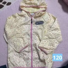 女の子　アウトドア　120 ウィンドブレーカー　黄色