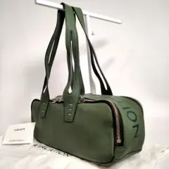 美品 A VACATION ハッピーキー ミニボストンバッグ レザー オリーブ