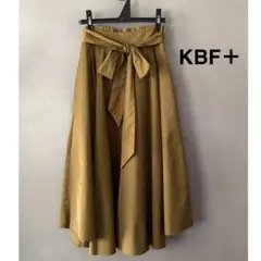 【KBF+】 KBF+　エイトパーツスカート　カーキ　フレアスカート　リボン