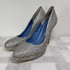 BENIR グリッターパンプス シルバー 12センチヒール サイズ38 - メルカリ