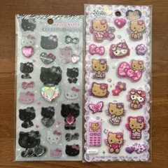 日焼けキティ もちもちマシュマロシール キラキララインストーンシール ゼブラ