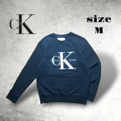 【大人気】CK カルバンクライン ビックロゴ スウェット トレーナー 黒 M