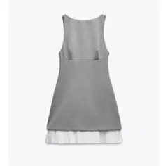 ZARA コンビポプリンショートワンピース