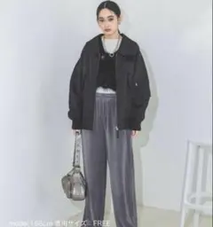 JEANASIS リバーシブルフライトジャケット　ブラック×カーキ