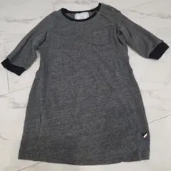 PLSTサイズ２(M)グレー 半袖ワンピース美品