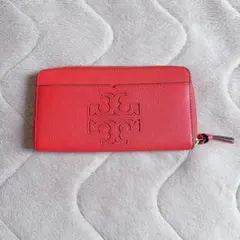 【美品】トリーバーチ　長財布 赤　レッド　レザー