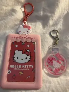 ハローキティ チェキ用ホルダー キーホルダー おまけ付き