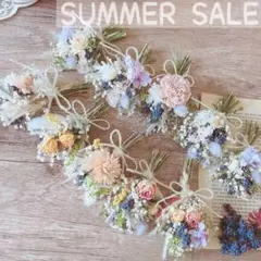 ②SUMMER★SALE/ドライフラワーガーランド/ミニスワッグ/ミニブーケ・: