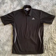 adidas CLIMALITE ブラック ポロシャツ L