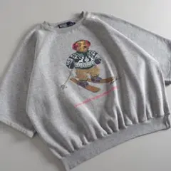 ラルフローレン　スウェット　ハーフスリーブ　ポロベア　グレー　美品