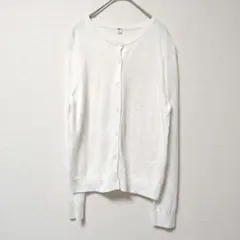 UNIQLO UVカットクルーネックカーディガン ホワイト　XL